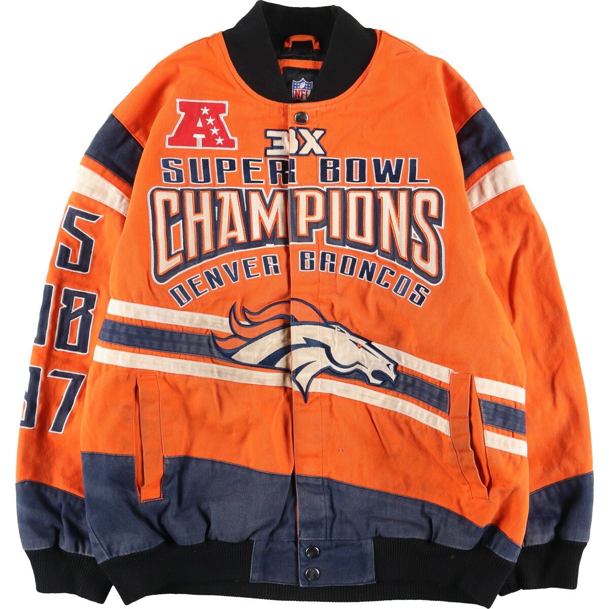 古着 NFL DENVER BRONCOS デンバーブロンコス 3X SUPER BOWL スーパー