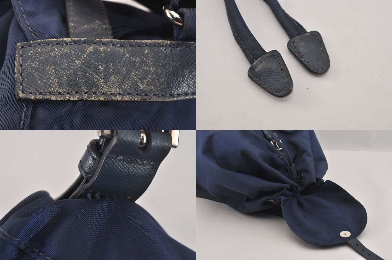 PRADA プラダ ヴィンテージ ナイロン レザー 巾着型 バックパック