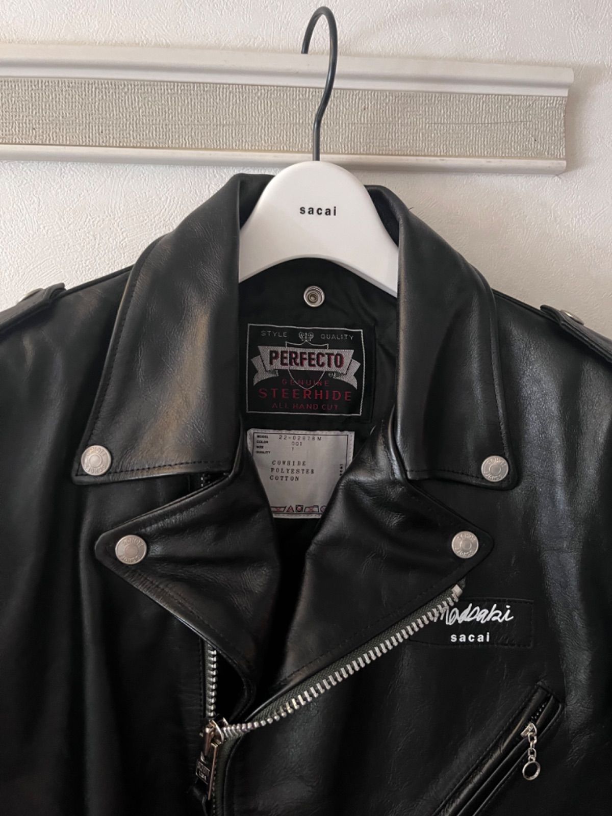 sacai × madsaki × Schott 22AW ライダースジャケット - メルカリ