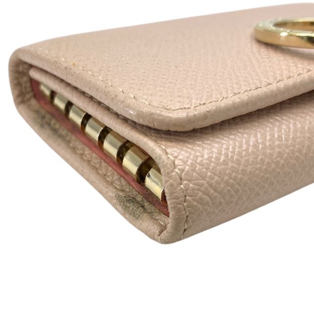 ジャンニ・ヴェルサーチ キーケース6連 レザー ロゴ型押し ブラック