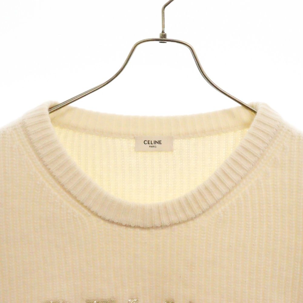 セリーヌ 2A09X66Q ロゴスパンコールクルーネックニット メンズ XXL