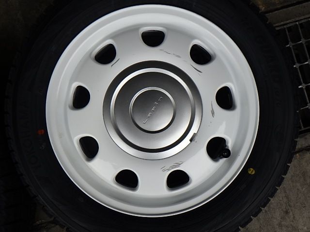 2410-381 スズキ ラパン アルミホイール＆ スタッドレスタイヤ 155 65R14 ４本セット