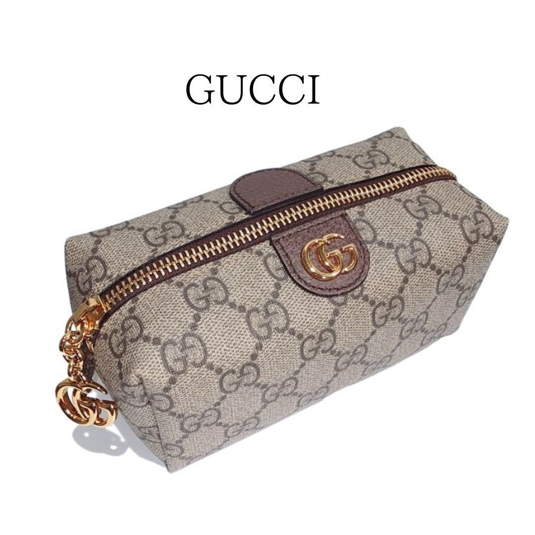 GUCCI グッチ GGスプリーム スクエア ポーチ コスメポーチ