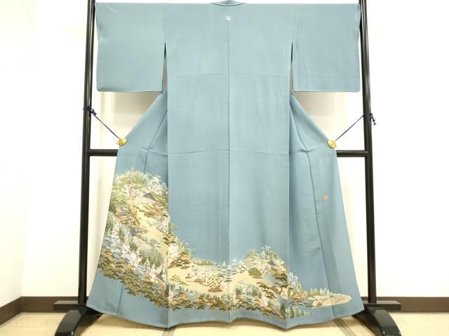 平和屋着物▽色留訪問着 単衣 丸文 正絹 逸品 DAAV3130du