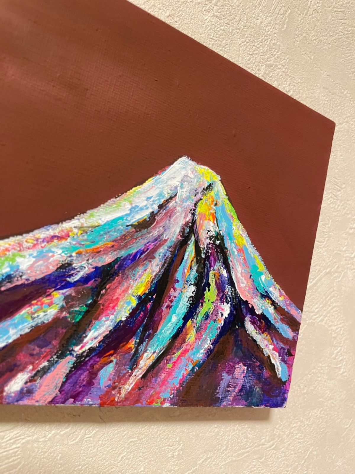 真作 絵画原画 風景画 富士山 富士 キャンバス アート 現代アート 洋画 作品証明書 - メルカリ