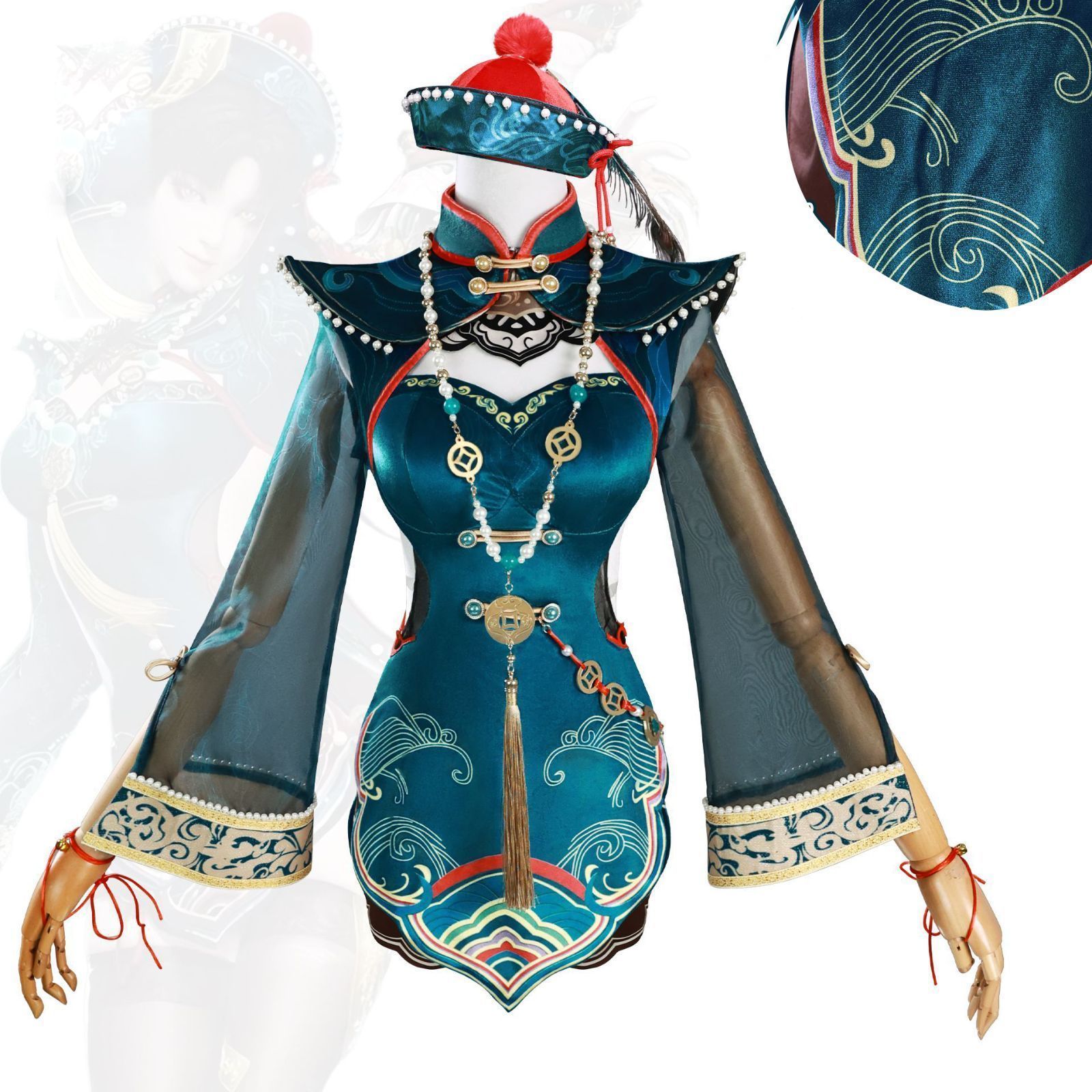 Eternal damnation キョンシー コスプレ ゾンビ ハロウィン お揃い 大人 仮装 レディース ワンピース 長袖 人気 お札 お化け 帽子 面白い 中国 チャイナ風 イベント用