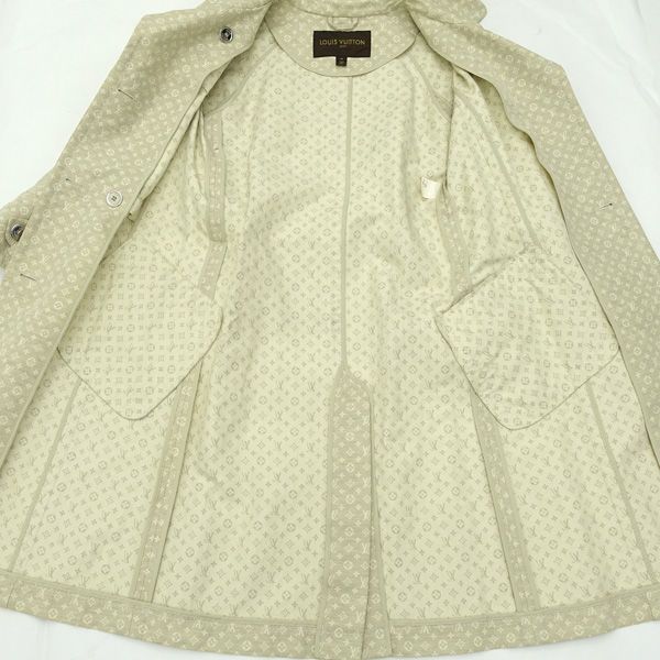 ルイヴィトン モノグラム トレンチコート スプリングコート ベルト付き LOUIS VUITTON - LOUIS VUITTON ベルト付き モノグラム トレンチ