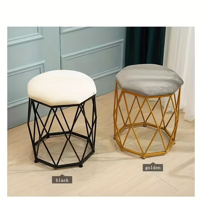 ドレッサーチェア 化粧椅子 イス 鏡台用 姫系 金属製 丸い