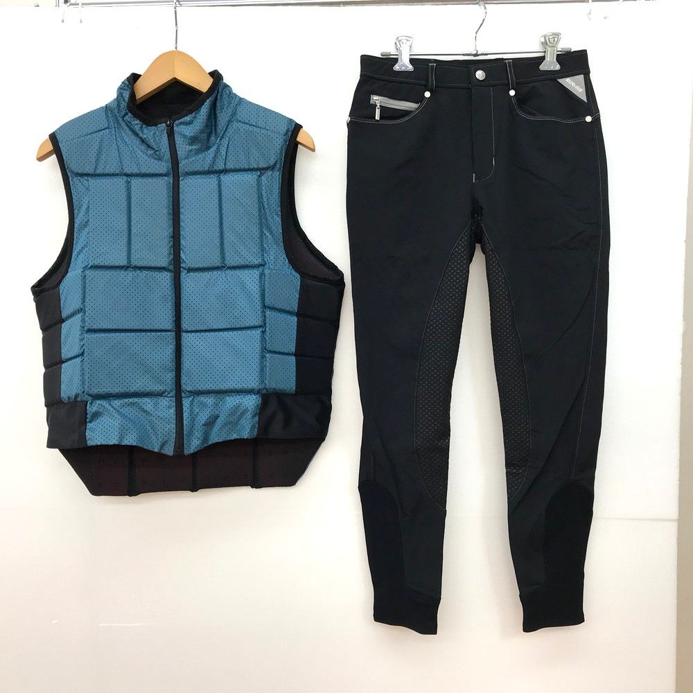 乗馬用 CAVALLO カバロ プロテクターベストL EURO-STAR ユーロスターズボン40 パンツ 2点セット