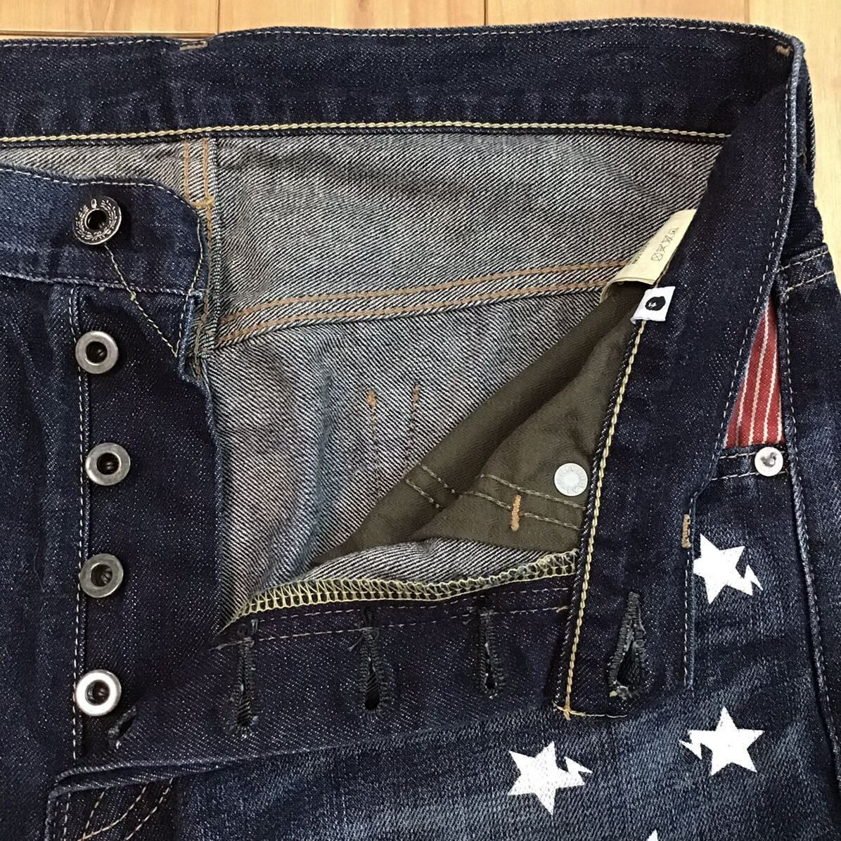 BAPE STA LOGO デニム ハーフパンツ Sサイズ a bathing ape BAPE star