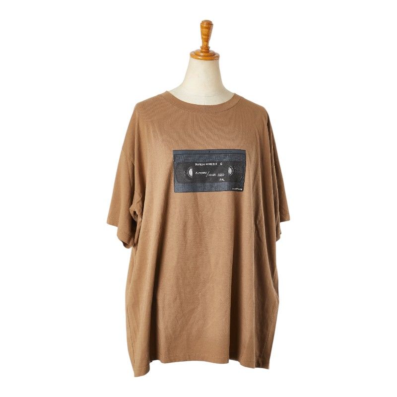 エムエムシックス VIDEO TAPE PRINT TEE Tシャツ サイズ S ブラウン コットン レディース MM6 1-0201735