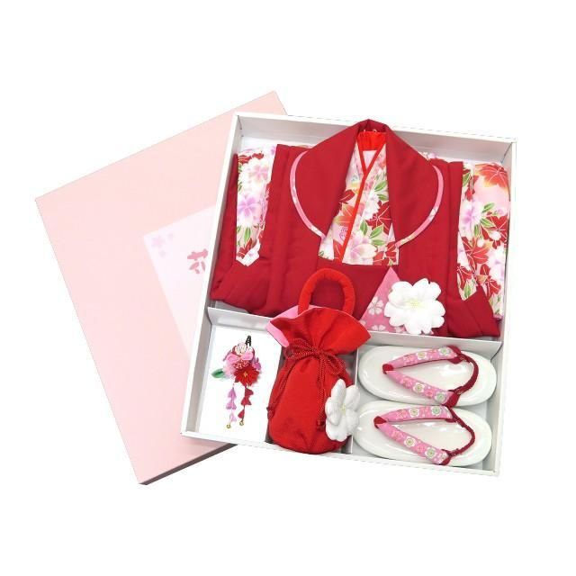 七五三 三歳 女児 正絹 総絞り 被布着物セット ピンク 夢想 3歳 3才