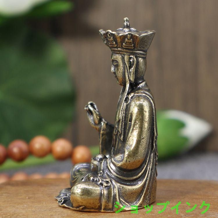 仏教美術 九華山地蔵王仏像 小仏像 銅製 銅器 - メルカリ