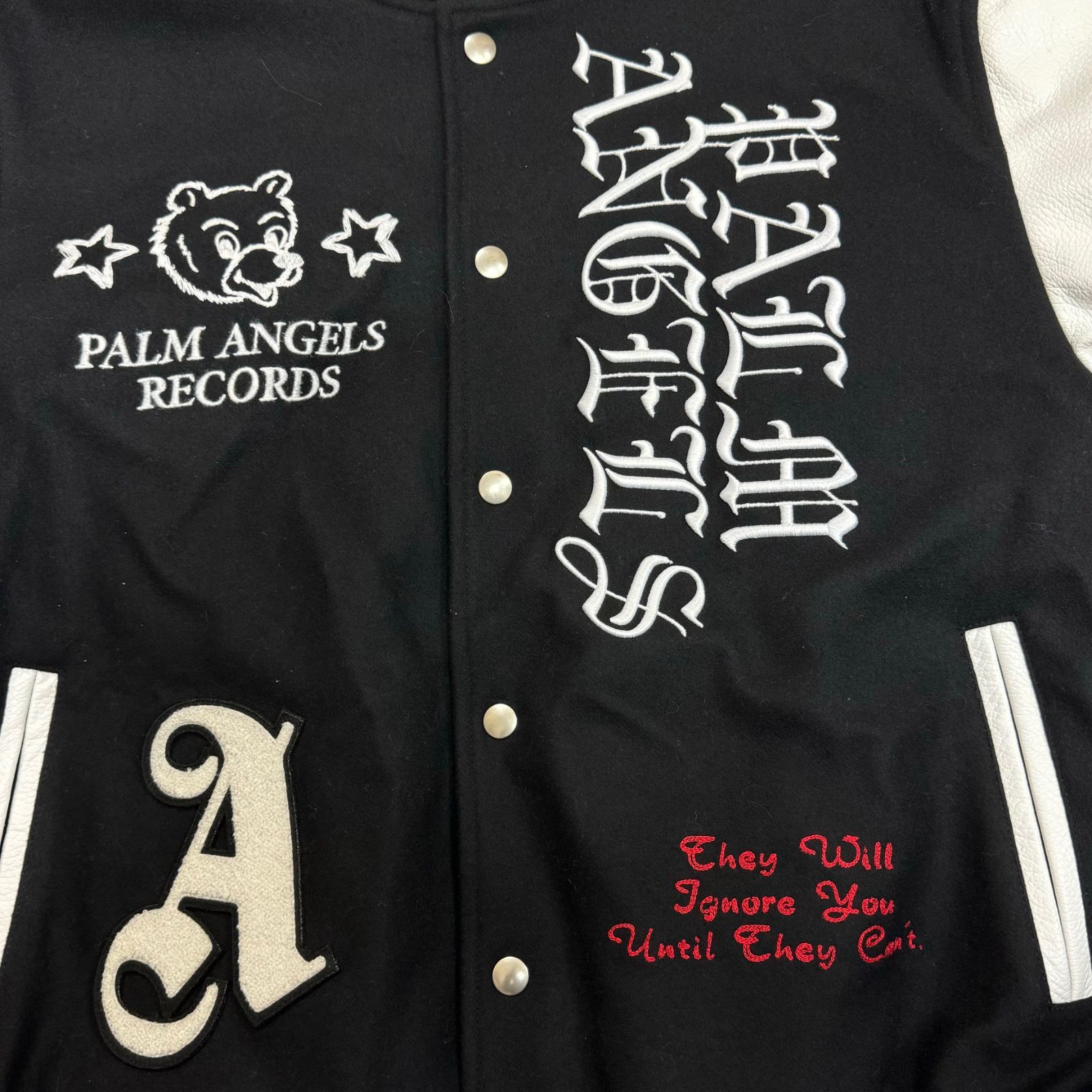 美品 Palm Angels 21AW Burning Head Varsity Jacket バーニングヘッド