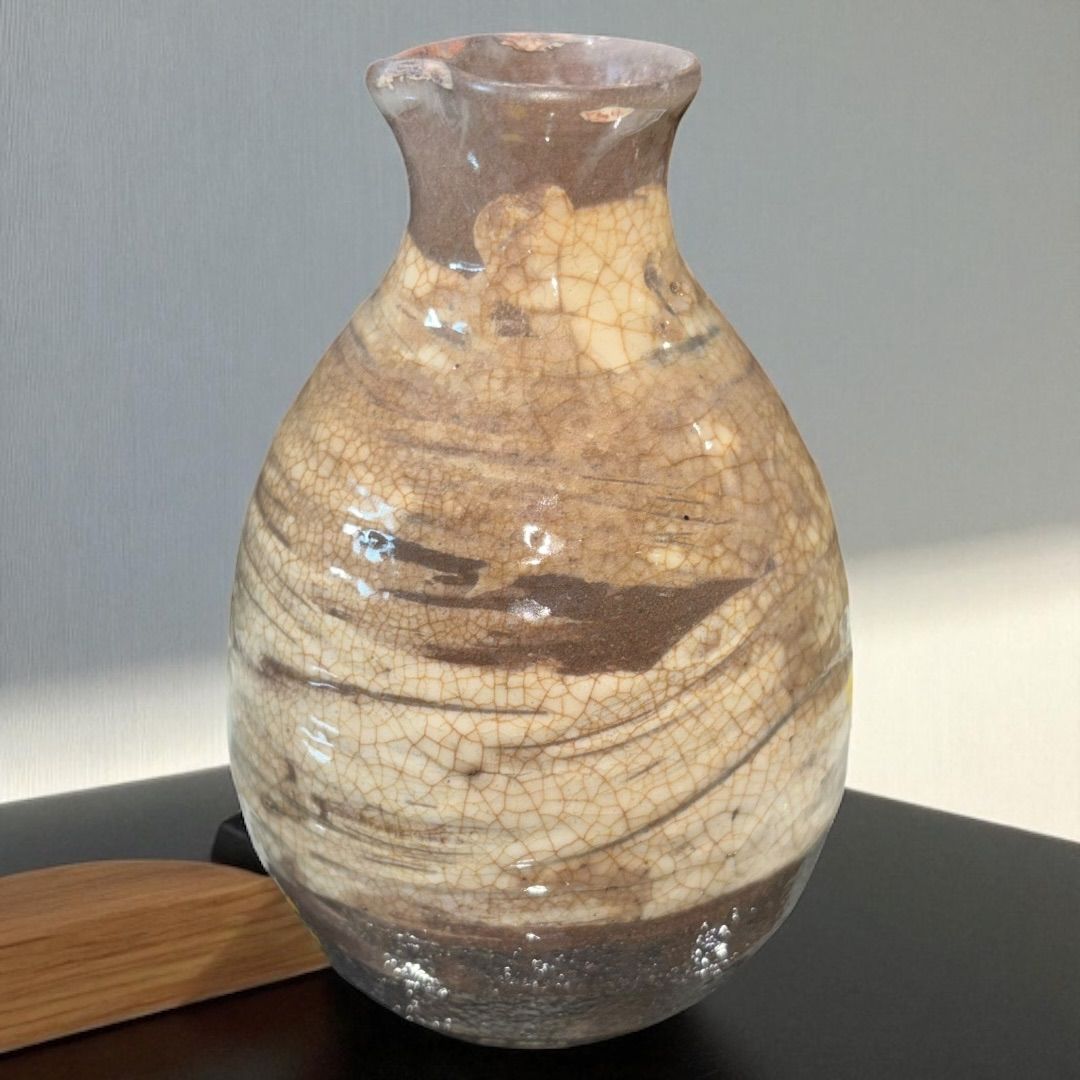 江戸時代 徳利 時代物 軽量 骨董 一輪挿し 作家物 銘あり