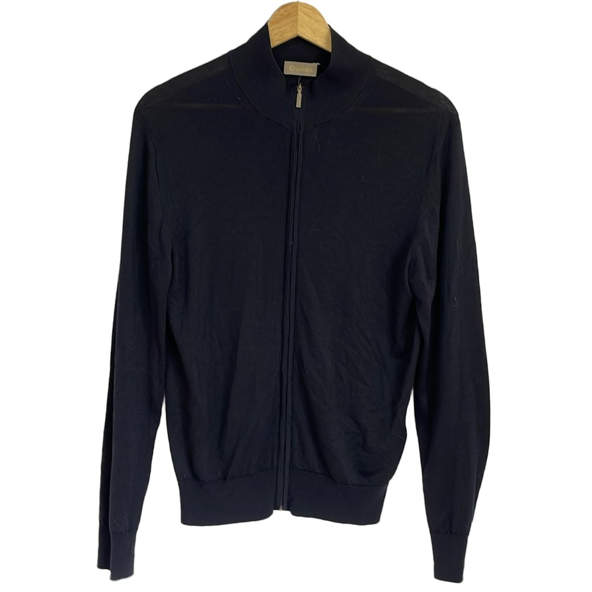 Cruciani クルチアーニ カーディガン サイズ48 XL メンズ - ダークネイビー 長袖|カシミヤ|シルク|ジップアップ