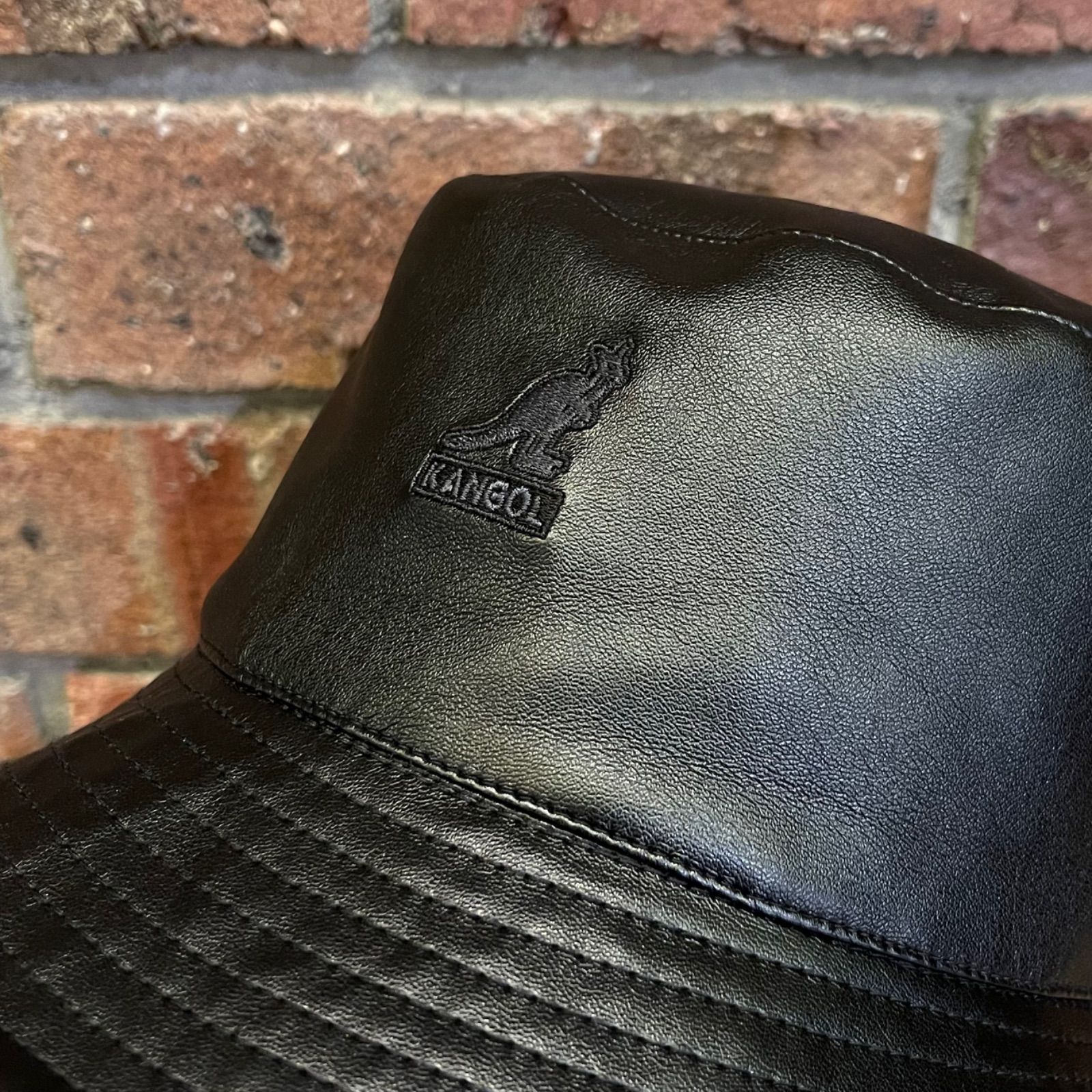 店長 帽子 KANGOL レザーバケット ナイロン素材 リバーシブル サイズ展開