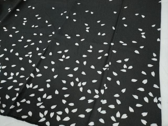 平和屋着物○訪問着 舞花弁 黒地 正絹 逸品 CAAU3171yc 平和屋着物○