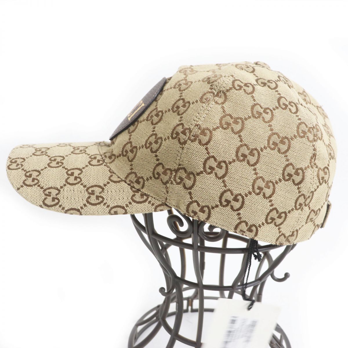 未使用品□GUCCI/グッチ 576253 GGキャンバス ロゴレザーラベル ベース 