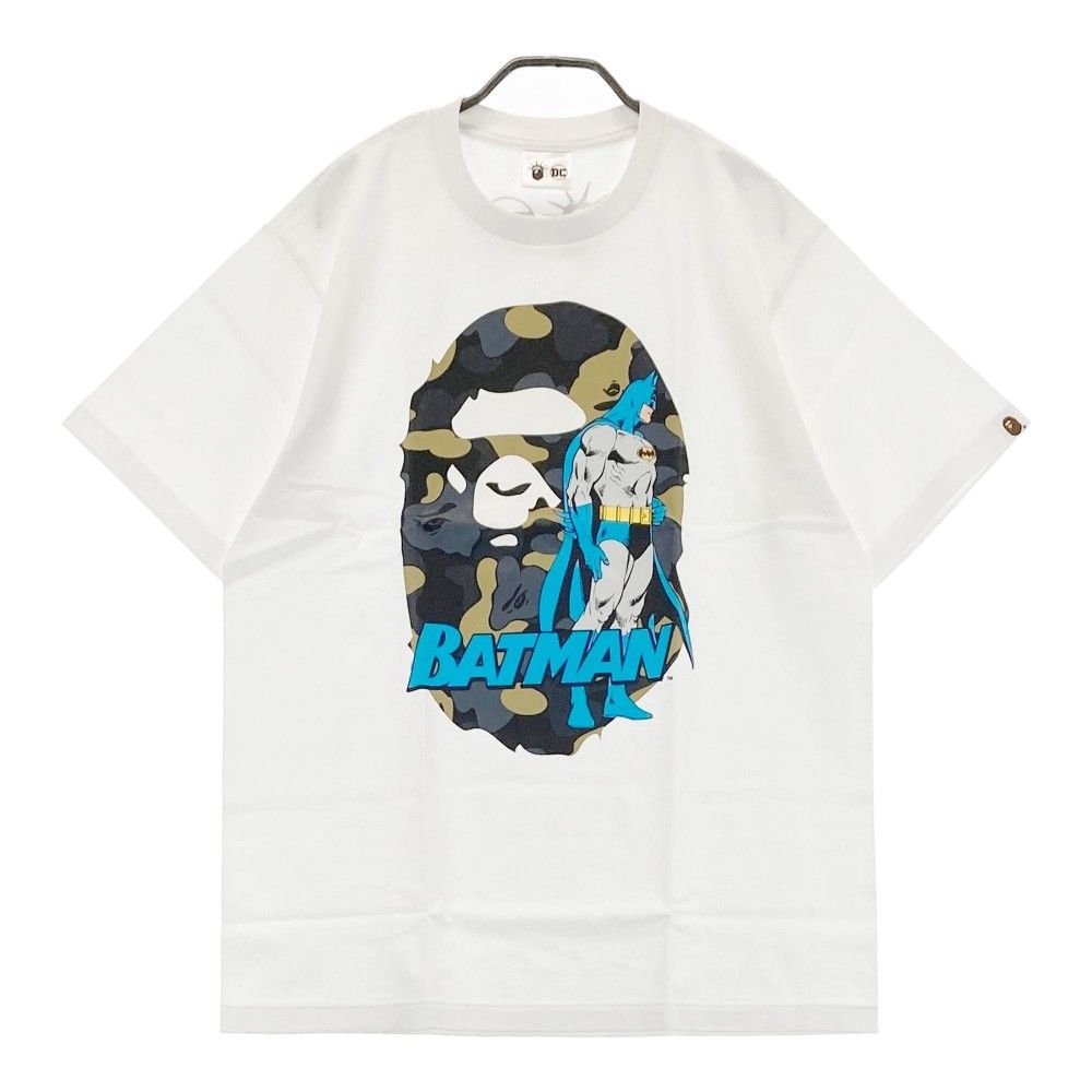 A BATHING APE ア ベイシング エイプ × BATMAN 半袖 コットンTシャツ  ホワイト系 L [240101355646] メンズ