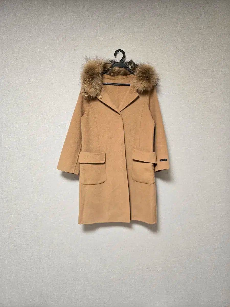 ハンドメイド キャメル ハットヘア ウール コート ジャケット