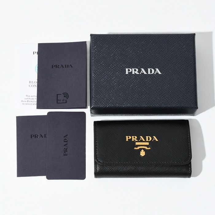 PRADA プラダ キーケース SAFFIANO バイカラー サフィアーノ