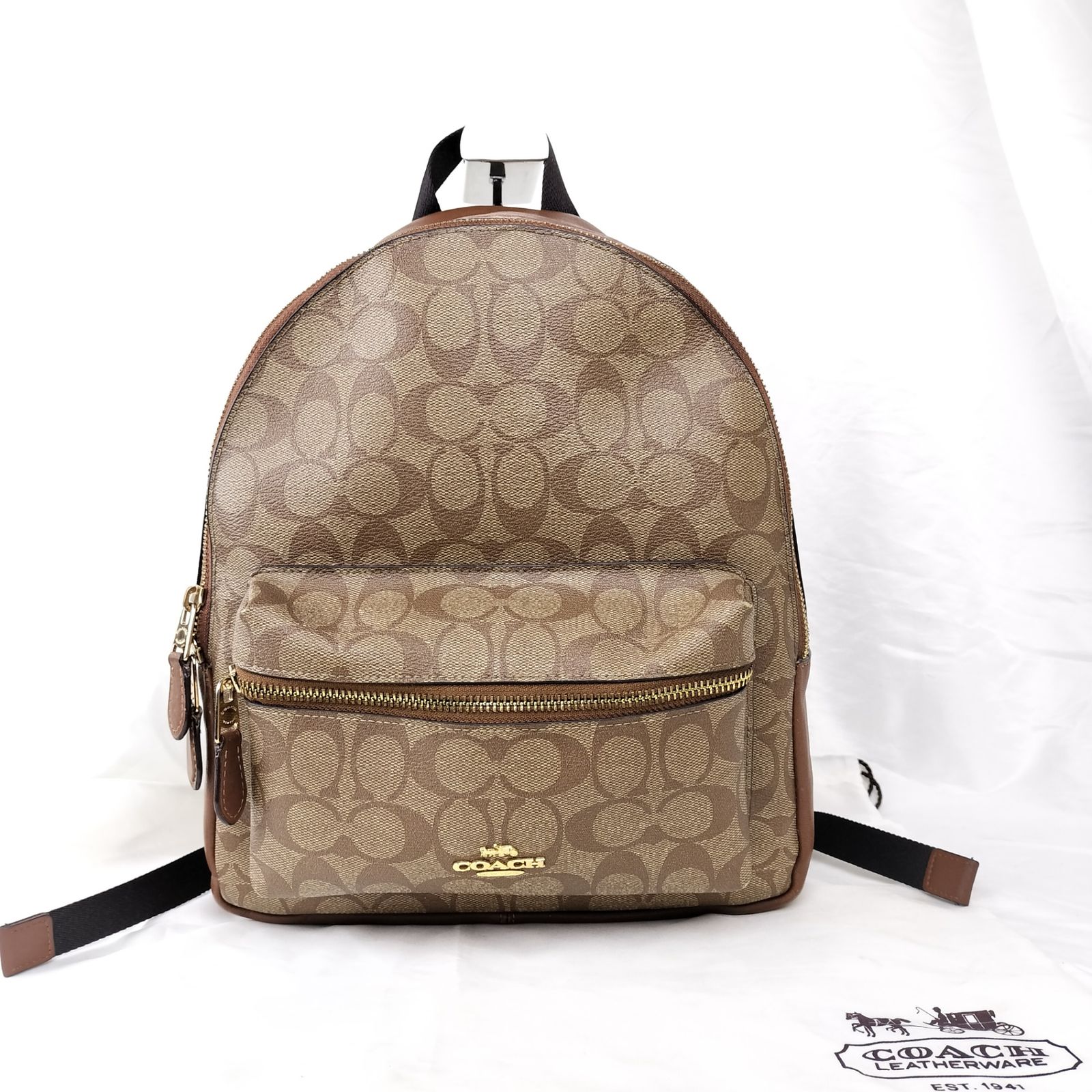 上品な日常に寄り添う✨】 COACH リュック チャーリー シグネチャー