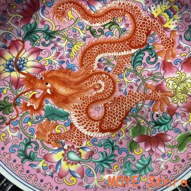 景徳鎮 黄地花鳥盤 黒竜万花盤 紅竜万花盤 陶磁器 現代工芸品 美術品 置物 景徳鎮 黄地花鳥盤 黒竜万花盤 紅竜万花盤 陶磁器 現代工芸品