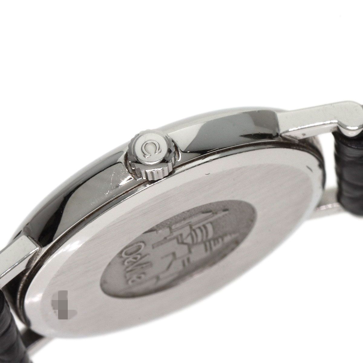 オメガ デビル 腕時計 クオーツ シルバー文字盤 ステンレススチール  