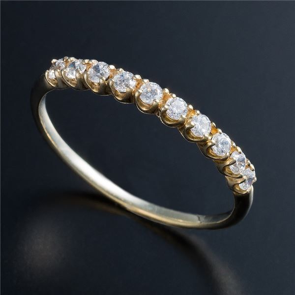 K10ホワイトゴールド 0.2ctハーフエタニティリング 9号 K10ホワイトゴールド 0.2ctハーフエタニティリング 11号 K10ホワイト