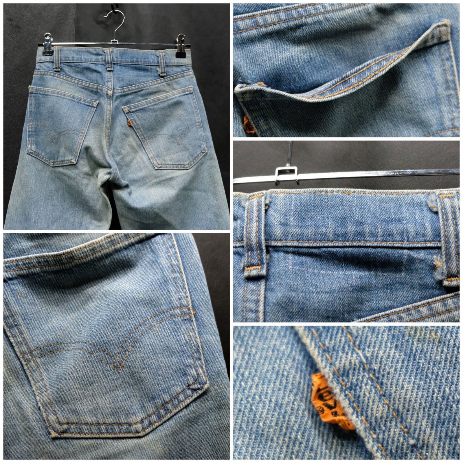 Levi's　505e 70's 66後期　Ｗ36インチ 70's Levi's 505 66後期 オレンジタブ W27/約70cm ボタン裏8刻印