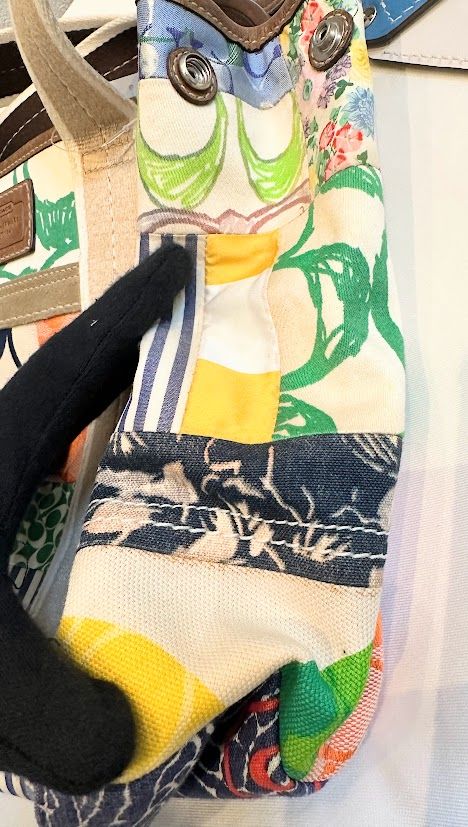☆ COACH コーチ シグネチャー パッチワーク マルチカラートートバッグ