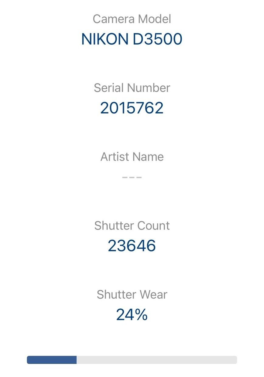 Nikon D3500 ボディ ショット数 23646回 - メルカリ