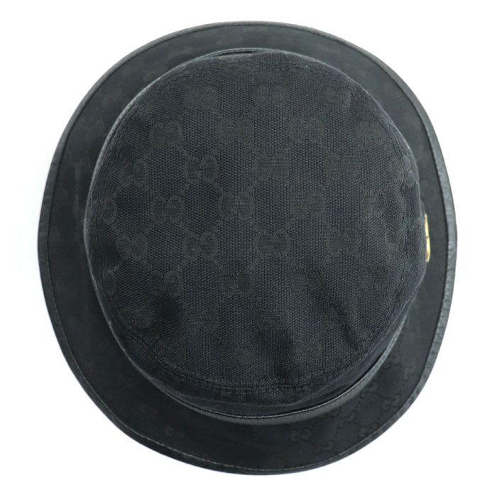 GUCCI グッチ GGキャンバス フェドラハット ハット ブラック 576587  