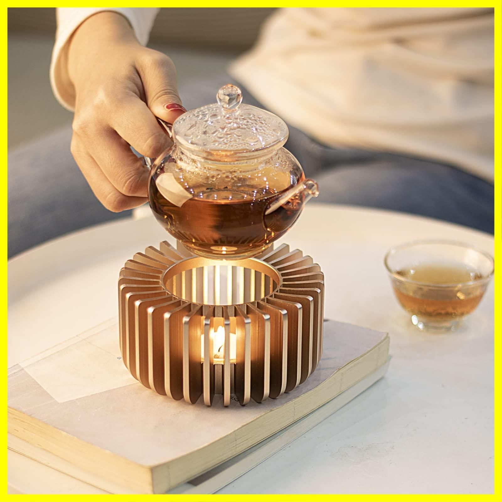 お茶 保温 ティーポット用 紅茶 缶詰めウォーマー コーヒー キャンドル 