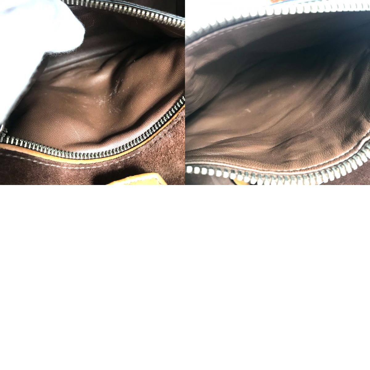 プラダ BN2625 ダブルジップ 2WAY ショルダーバッグ レザー ブラウン 