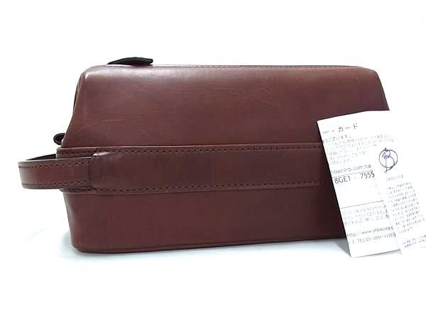 □極美品□ 大峡製鞄 オオバセイホウ レザー 枕ポーチ クラッチバッグ  