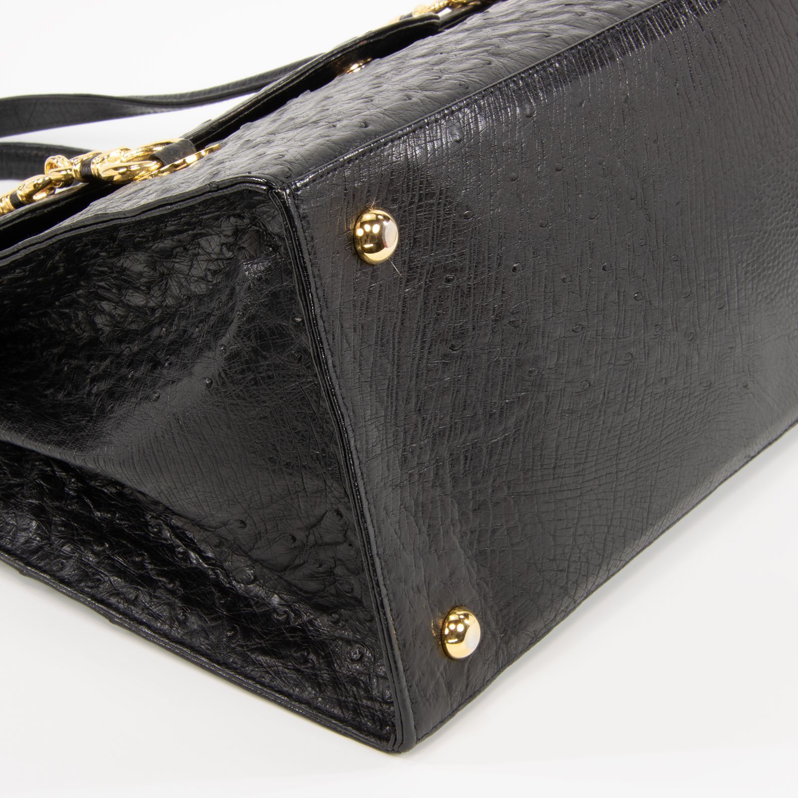 本物 送料無料 コンテス ハンドバッグ レディース オーストリッチ 黒