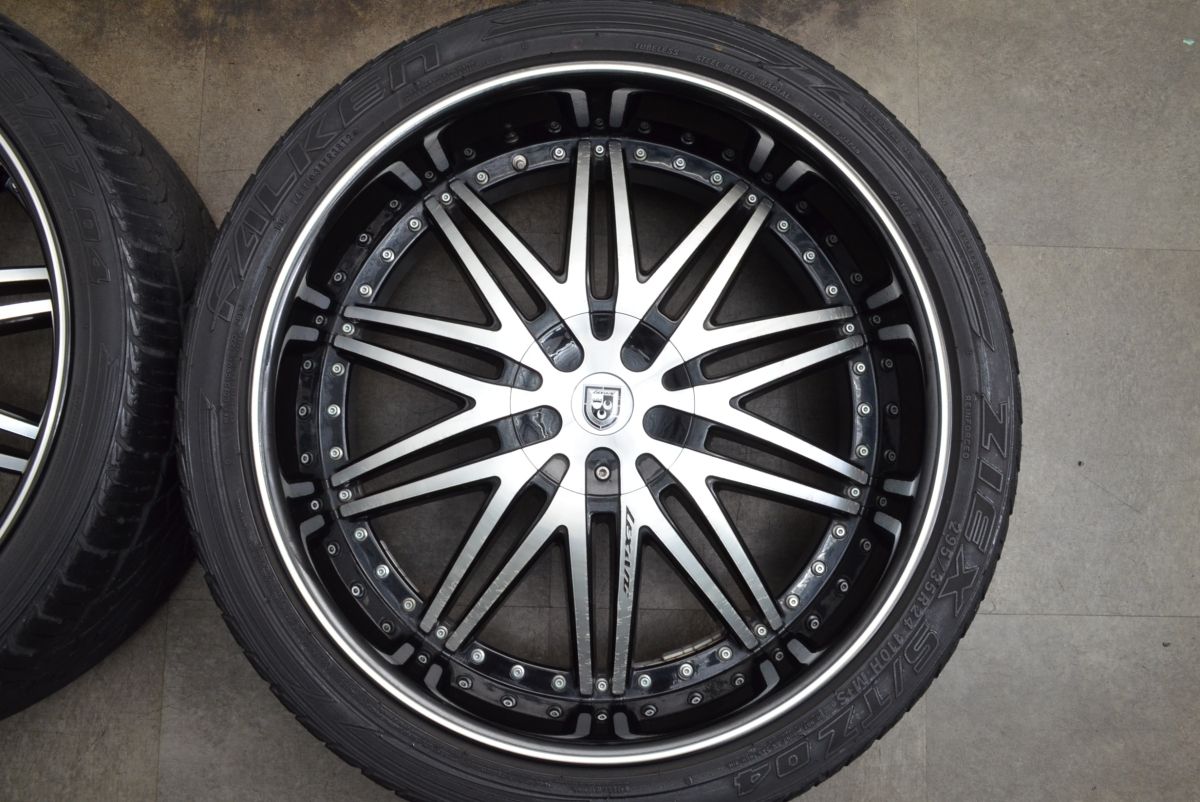 大口径 24インチ レグザーニ LX-10 24in 9.5J 15 PCD139.7 ファルケン 295 35R24 キャデラック エスカレード インチアップ用 現状販売 FFCRYSTALESIA_COM