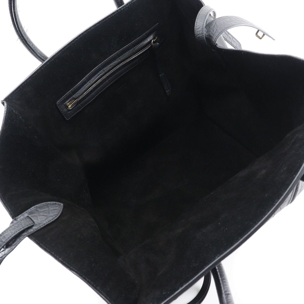 カプレヘンション 黒 CELINE】セリーヌ ラゲージファントムラージ 型押し 169953
