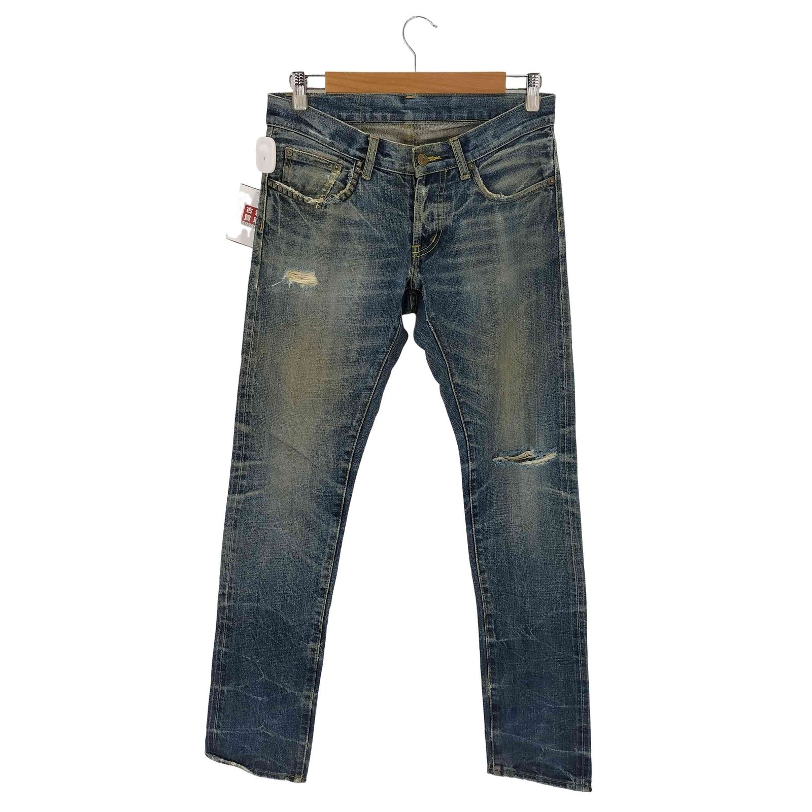 ヒステリックス HYSTERICS 00S USED加工スタッズデニムパンツ 小窓 ボタンフライ クラッシュ メンズ  28inc