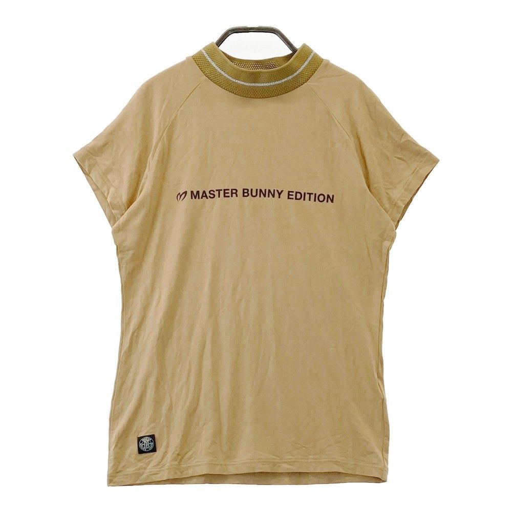 サイズ：0 MASTER BUNNY EDITION マスターバニーエディション 2023年モデル ハイネック 半袖Tシャツ  ブラウン系 [240101457209] ゴルフウェア レディース ストスト サイズ：0 MASTER BUNNY EDITION マスターバニーエディション