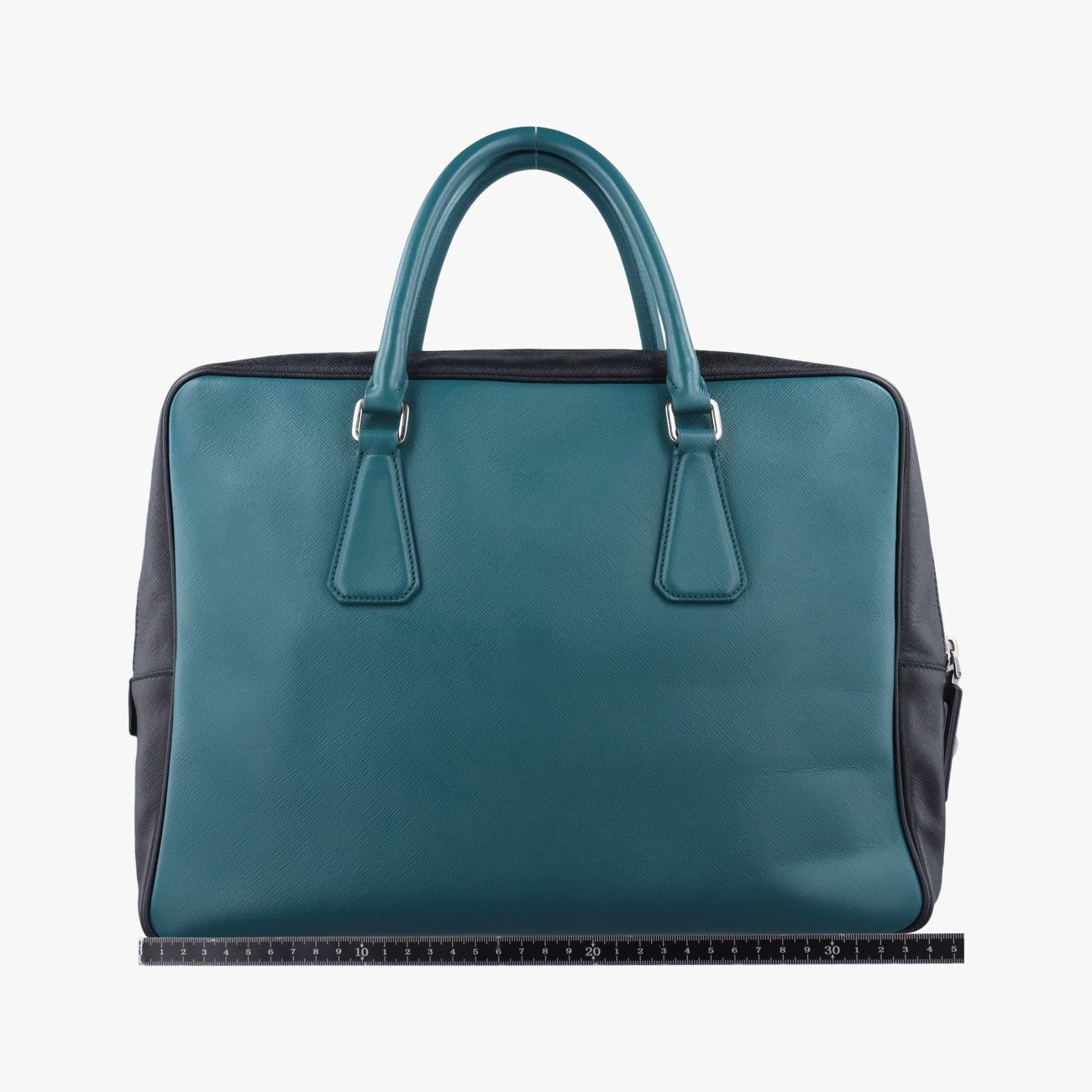 PRADA サフィアーノレザー ブリーフケース ビジネス プラダPradaブリーフケース ビジネスグリーン×ブラック