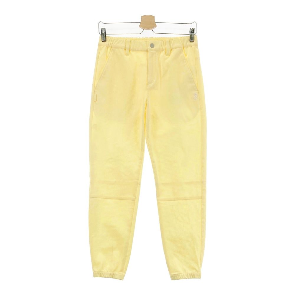 サイズ 0 PEARLY GATES パーリーゲイツ モデル シアサッカー ロングパンツ イエロー系 240101462618 ゴルフウェア レディース ストスト
