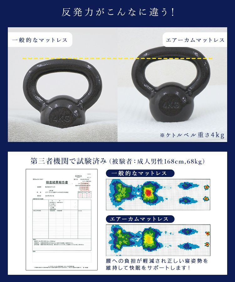 エアーカムマットレス 高反発