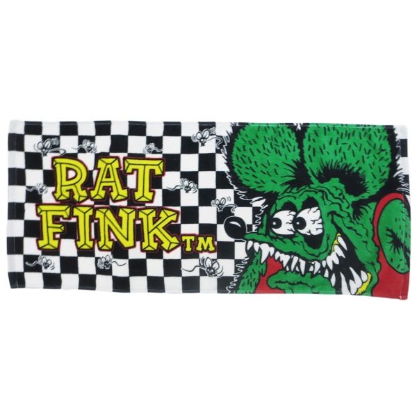 ラットフィンク フェイスタオル 【チェッカー】Rat fink - おもちゃ屋