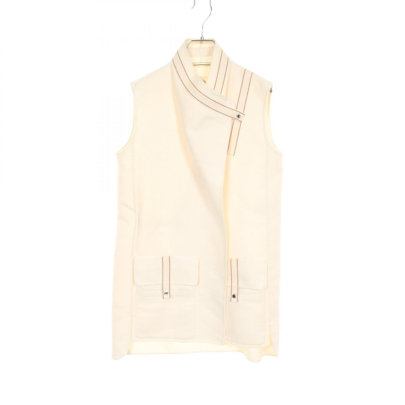 エルメス HERMES ベスト セリエボタン ロングジレ 06-7102 オフ