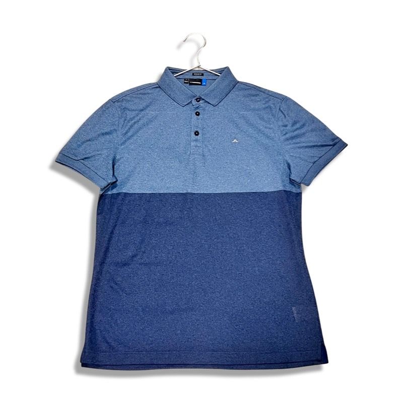 J.LINDEBERG（ジェイリンドバーグ） ネイビーと水色のポロシャツ XXL