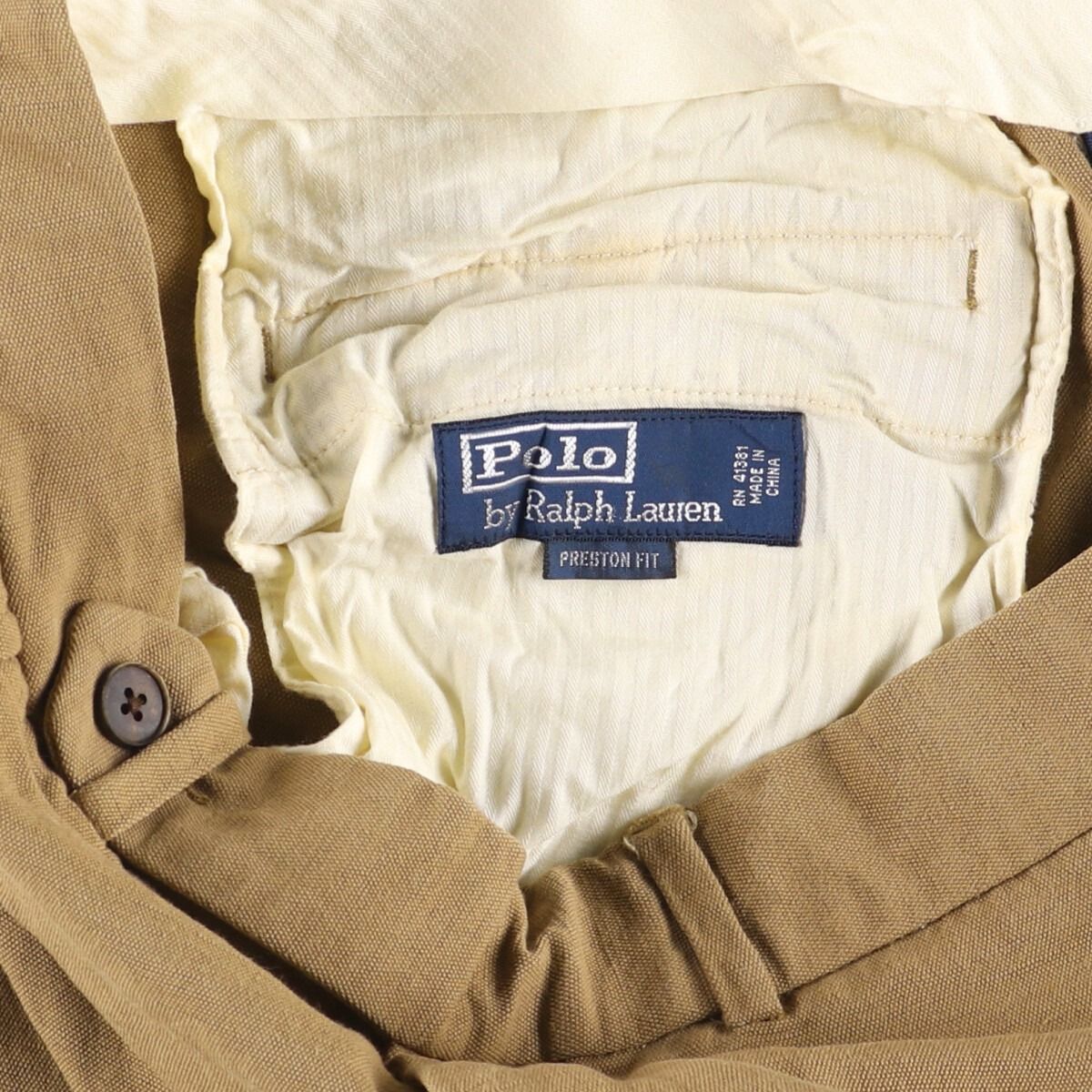 古着 ラルフローレン Ralph Lauren POLO by Ralph Lauren PRESTON FIT スラックスパンツ メンズw35相当 eaa581253 KIN-KAAI_COM