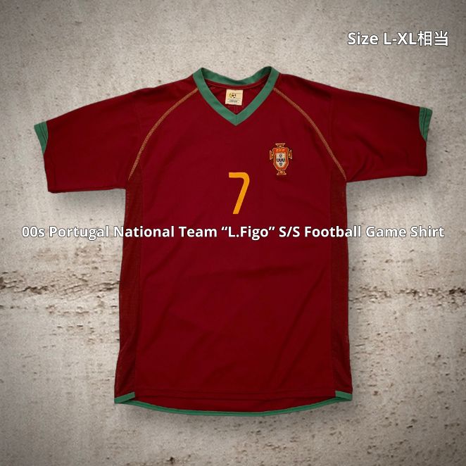 00s Portugal National Team “L.Figo” S/S Football Game Shirt